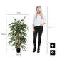 Kunstplant Mica Bamboe in plastic pot 150x75cm