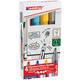Viltstift edding 385 flipover penseelpunt assorti 4 stuks