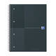Spiraalblok Oxford International Notebook A4+ lijn 160 pagina's zwart