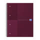 Spiraalblok Oxford International Notebook A4+ lijn 160 pagina's rood