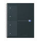 Spiraalblok Oxford International Notebook A4+ ruit 5X5mm 160 pagina's zwart