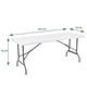 Vouwtafel BRASQ 180x70x74cm FT180 wit