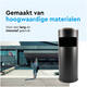 Afvalbak met asbak BRASQ 11 liter AT500 zwart