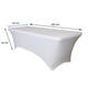 Tafelrok BRASQ 183x76x74cm wit