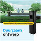 Afvalbak met asbak BRASQ 20 liter AT400 zwart