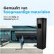 Afvalbak met asbak BRASQ 20 liter AT400 zwart