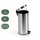 Pedaalemmer BRASQ 30 liter rvs