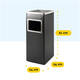 Afvalbak met asbak BRASQ 16 liter AT600 zwart