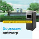 Afvalbak met asbak BRASQ 16 liter AT600 zwart