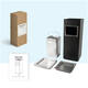 Afvalbak met asbak BRASQ 16 liter AT600 zwart