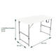 Vouwtafel BRASQ 120x60x74cm FC120 wit