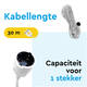 Verlengkabel BRASQ 30m wit