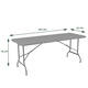 Vouwtafel BRASQ 180x70x74cm FT180 grijs