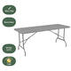 Vouwtafel BRASQ 180x70x74cm FT180 grijs