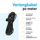 Verlengkabel BRASQ 30m zwart