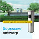 Afvalbak met asbak BRASQ 20 liter AT400 rvs