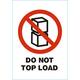 Waarschuwingsetiket IEZZY do not top load 74mmx105mm 500 stuks