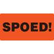 Waarschuwingsetiket IEZZY spoed 80mmx40mm 500 stuks