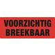 Waarschuwingsetiket IEZZY voorzichtig breekbaar 130mmx50mm 500 stuks