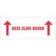 Waarschuwingsetiket IEZZY deze zijde boven 150mmx60mm 500 stuks