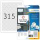 Etiket HERMA 4385 rond 10mm wit 7875 stuks