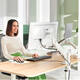 Monitor- en laptoparm Leitz Ergo ruimtebesparend dubbel grijs