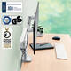 Monitorarm Leitz Ergo ruimtebesparend dubbel grijs