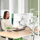 Monitorarm Leitz Ergo ruimtebesparend dubbel grijs