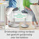 Actieve zit-sta kruk Leitz Ergo met gasveer 57-82 cm grijs