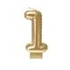 Foil balloon candle gold 1