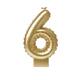 Foil balloon candle gold 6