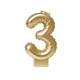 Foil balloon candle gold 3