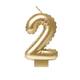 Foil balloon candle gold 2
