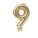 Foil balloon candle gold 9