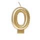 Foil balloon candle gold 0
