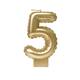 Foil balloon candle gold 5