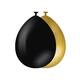 Ballonnen goud en zwart 10 stuks