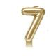 Foil balloon candle gold 7