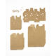 Giftbox Folia Star kraft set à 6 stuks