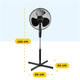 Statiefventilator BRASQ F300 Ø 40cm zwart