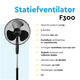 Statiefventilator BRASQ F300 Ø 40cm zwart