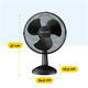 Tafelventilator BRASQ F400 Ø 30cm zwart