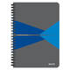Notitieboek Leitz Office A5 lijn 180 pagina's 80gr grijs blauw