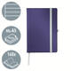 Notitieboek Leitz Style A5 lijn 160 pagina's 100gr blauw