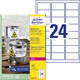 Etiket Avery L4773-100 63.5x33.9 2400 stuks