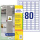 Etiket Avery L7872-20 35.6x16.9mm 1600 stuks