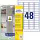Etiket Avery L7873-20 45.7x21.2mm 960 stuks