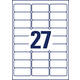 Etiket Avery L7874-20 63.5x29.6mm 540 stuks