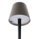 Tafellamp Securit Milano LED oplaadbaar dimbaar taupe-zwart