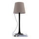 Tafellamp Securit Milano LED oplaadbaar dimbaar taupe-zwart